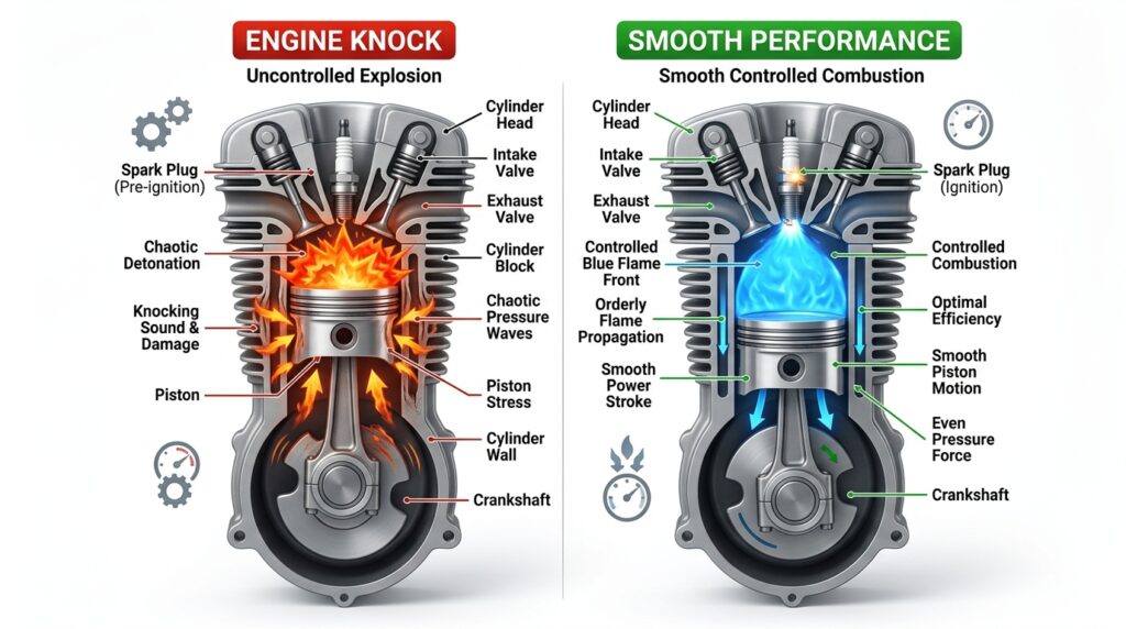 3D diagram of a motorcycle engine cylinder