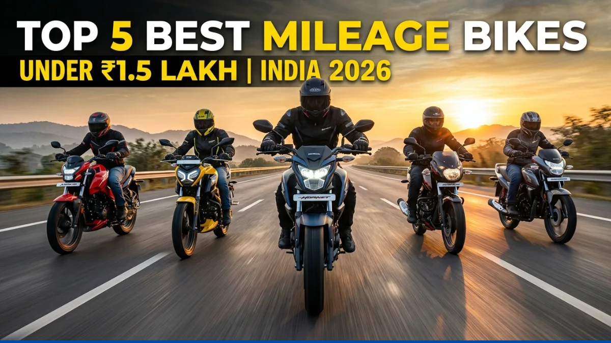 Top 5 Mileage Bikes Under 1.5 Lakh in india
